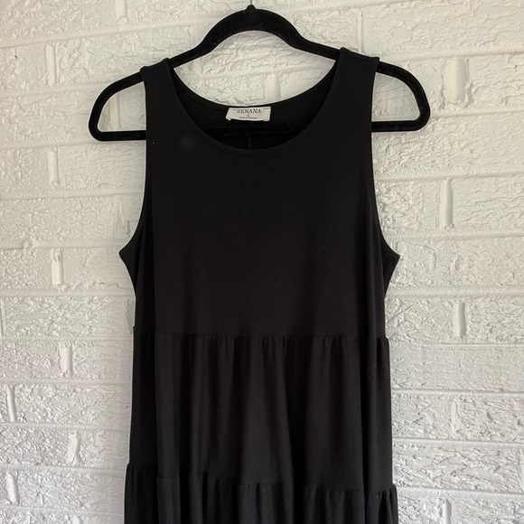 69. New WOT black tiered tank dress by Zenana - Picture 6 of 6